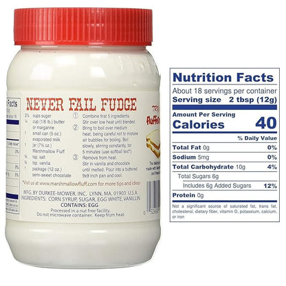 Marshmallow Fluff, Classic Delicious Original Flavor, 7.5oz (Pack of 2)